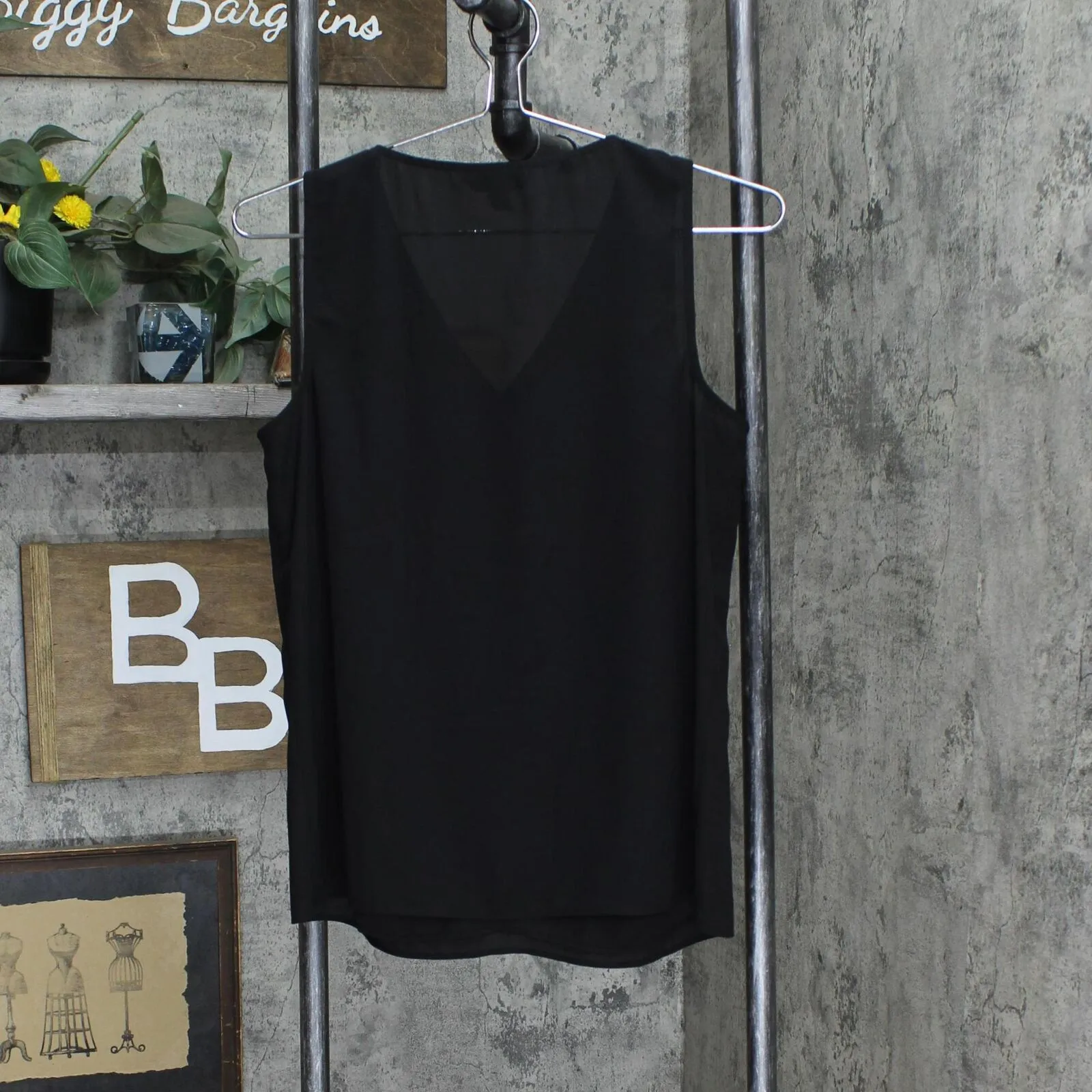 Nine West Womens Sleeveless Woven Blouse Shirt Top 165f6eac3ca809 Black S