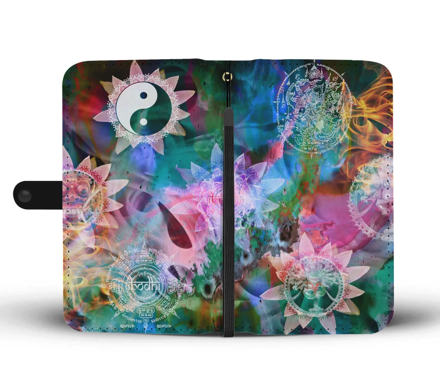 Nirvana With Sacred Geometry Mandalas Wallet Phone Case