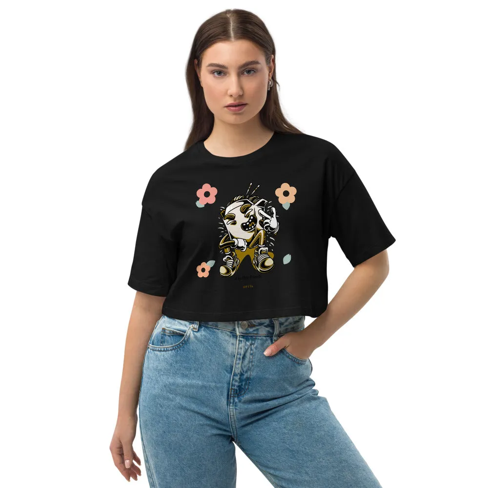 Noodle Gang-No Noo Friends/Loose drop shoulder crop top