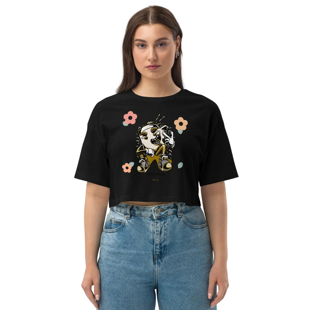 Noodle Gang-No Noo Friends/Loose drop shoulder crop top