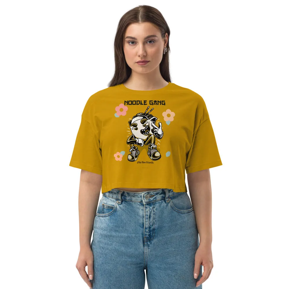 Noodle Gang-No Noo Friends/Loose drop shoulder crop top