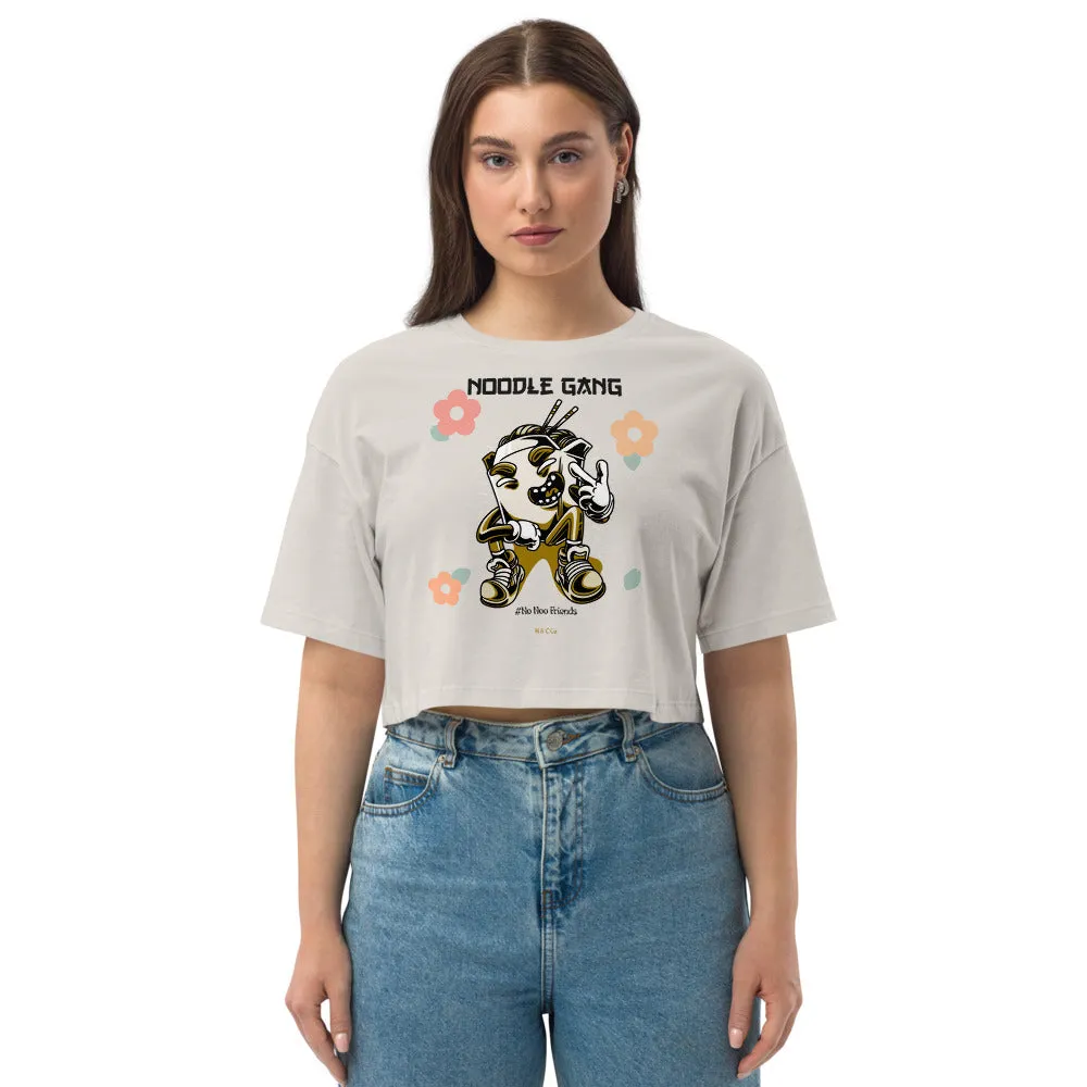 Noodle Gang-No Noo Friends/Loose drop shoulder crop top