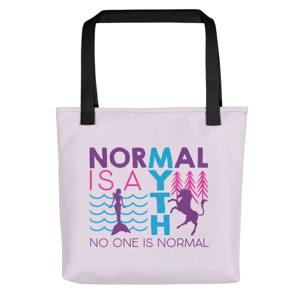 Normal is a Myth (Mermaid & Unicorn) Tote Bag