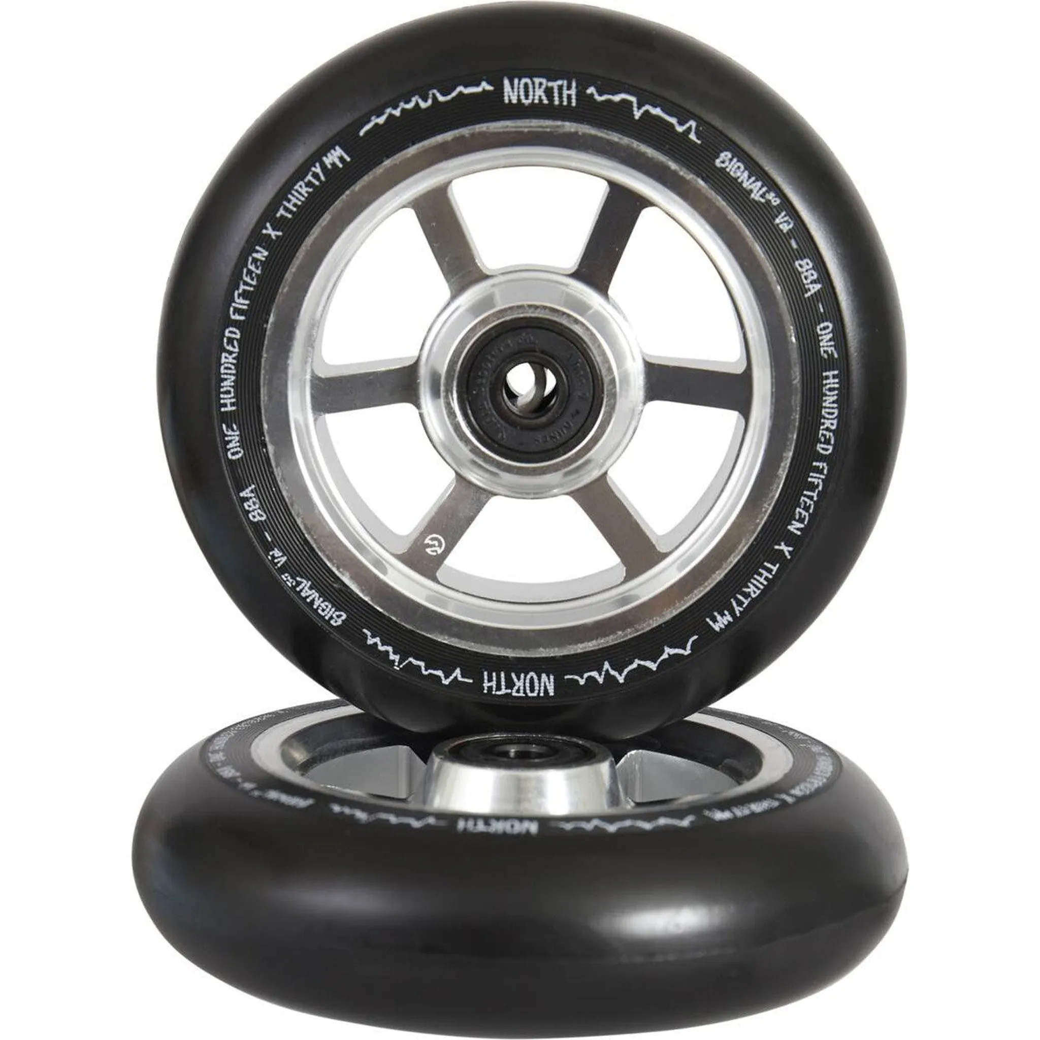 North Signal V2 Hjul Til Løbehjul - Silver/Black