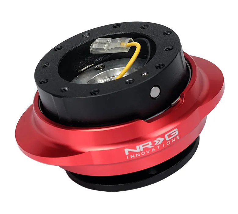 NRG SRK-220BK-RD: Black Body / Invader Red Ring Quick Release Gen 2.2
