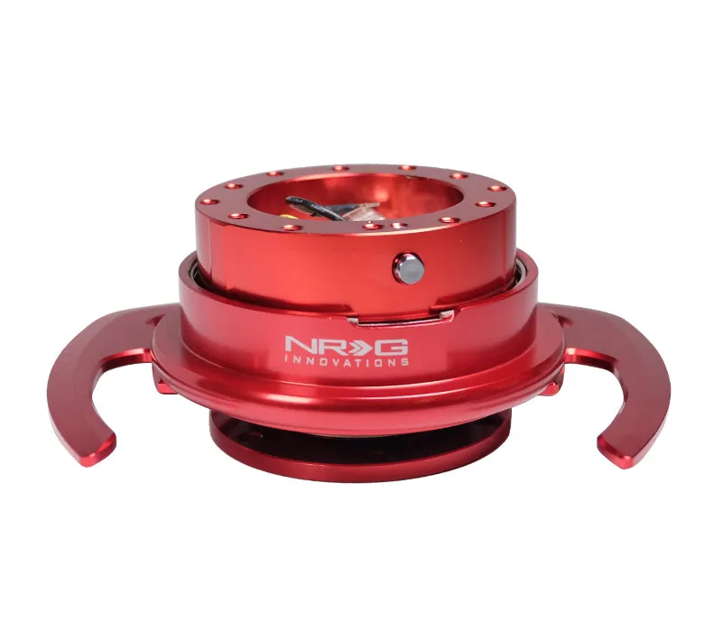 NRG SRK-700RD Red Body / Red Ring w/ Handles Quick Release Gen 4.0