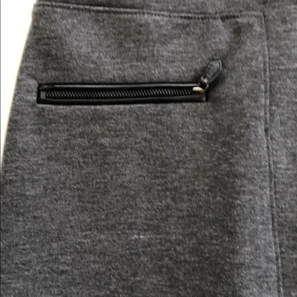 NWT WHBM Zipper Gray Ponte Stretch Mini Skirt 4