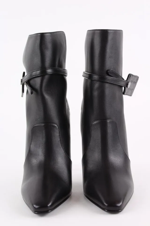 Off-White™  sz39 Black Leather Zip Tie Tag Ziptie Bootie 16off1221