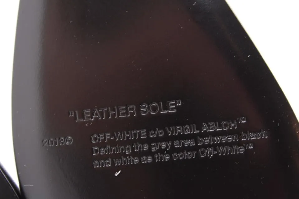Off-White™  sz39 Black Leather Zip Tie Tag Ziptie Bootie 16off1221