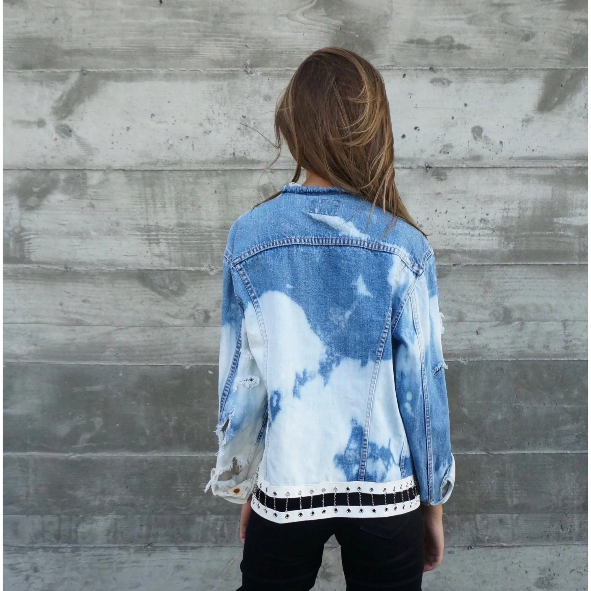 Only With Me Vintage Acid Wash Jacket