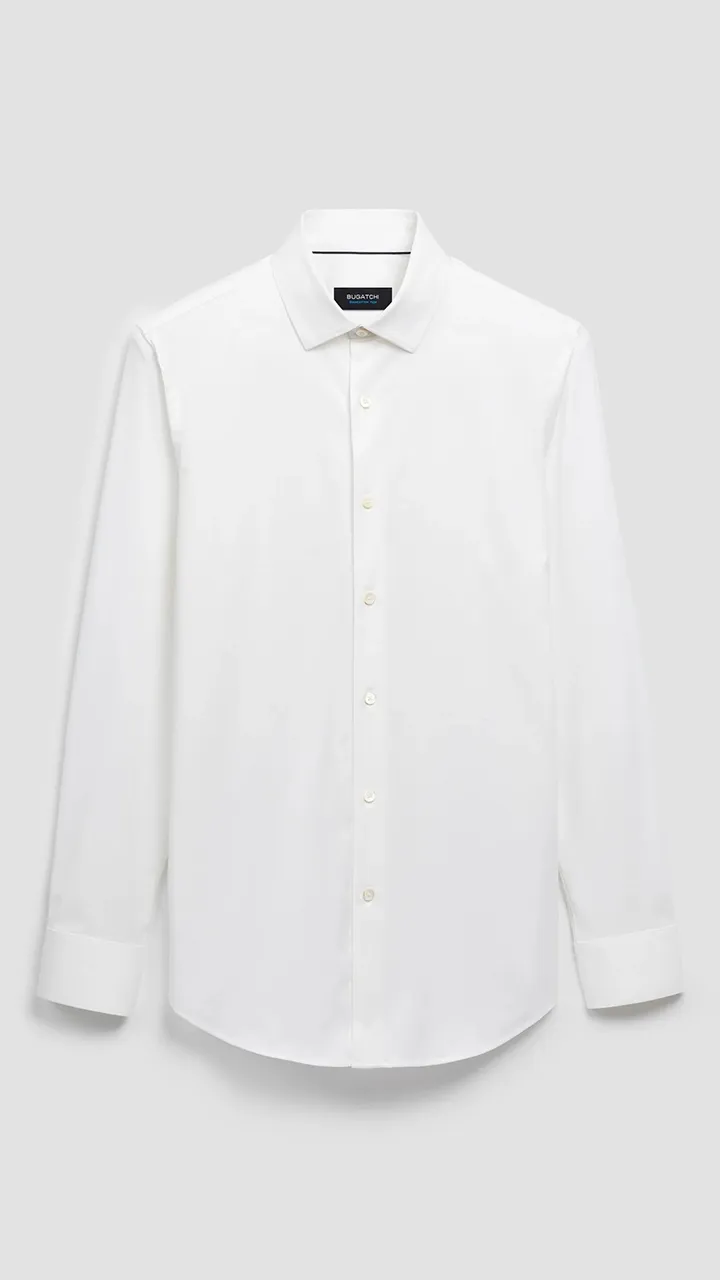OOOHCOTTON 8 WAY STRETCH SHIRT - WHITE