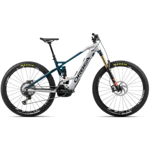Orbea Wild FS M-Team Carbon Electric Mountain Bike 2022 - Silver & Jade Green