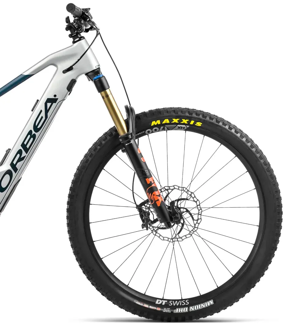 Orbea Wild FS M-Team Carbon Electric Mountain Bike 2022 - Silver & Jade Green