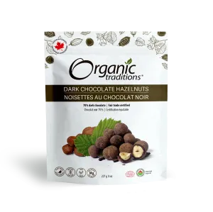 Organic Traditions Hazelnuts Dark Chocolate 227g