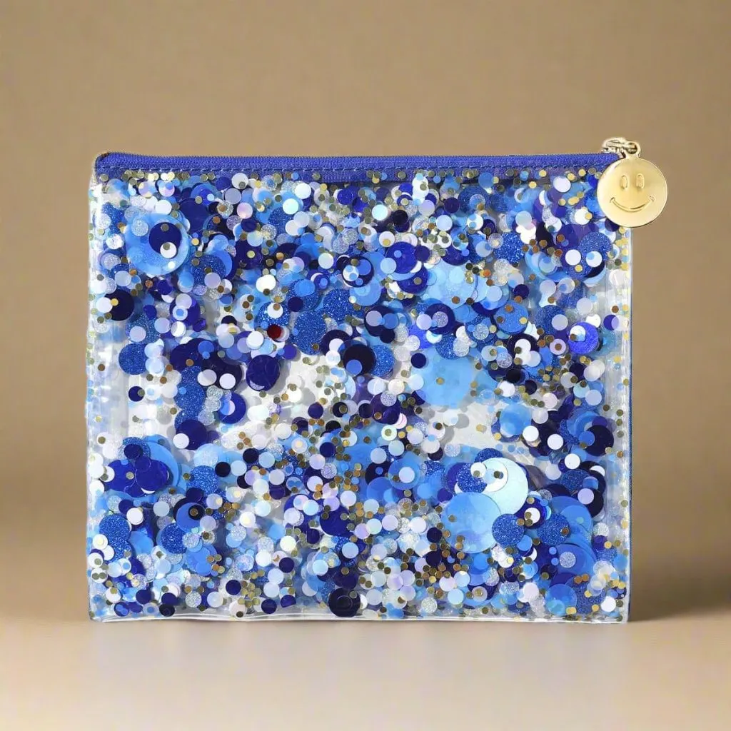 Packed Party Spirit Squad True Blue Confetti Everything Pouch