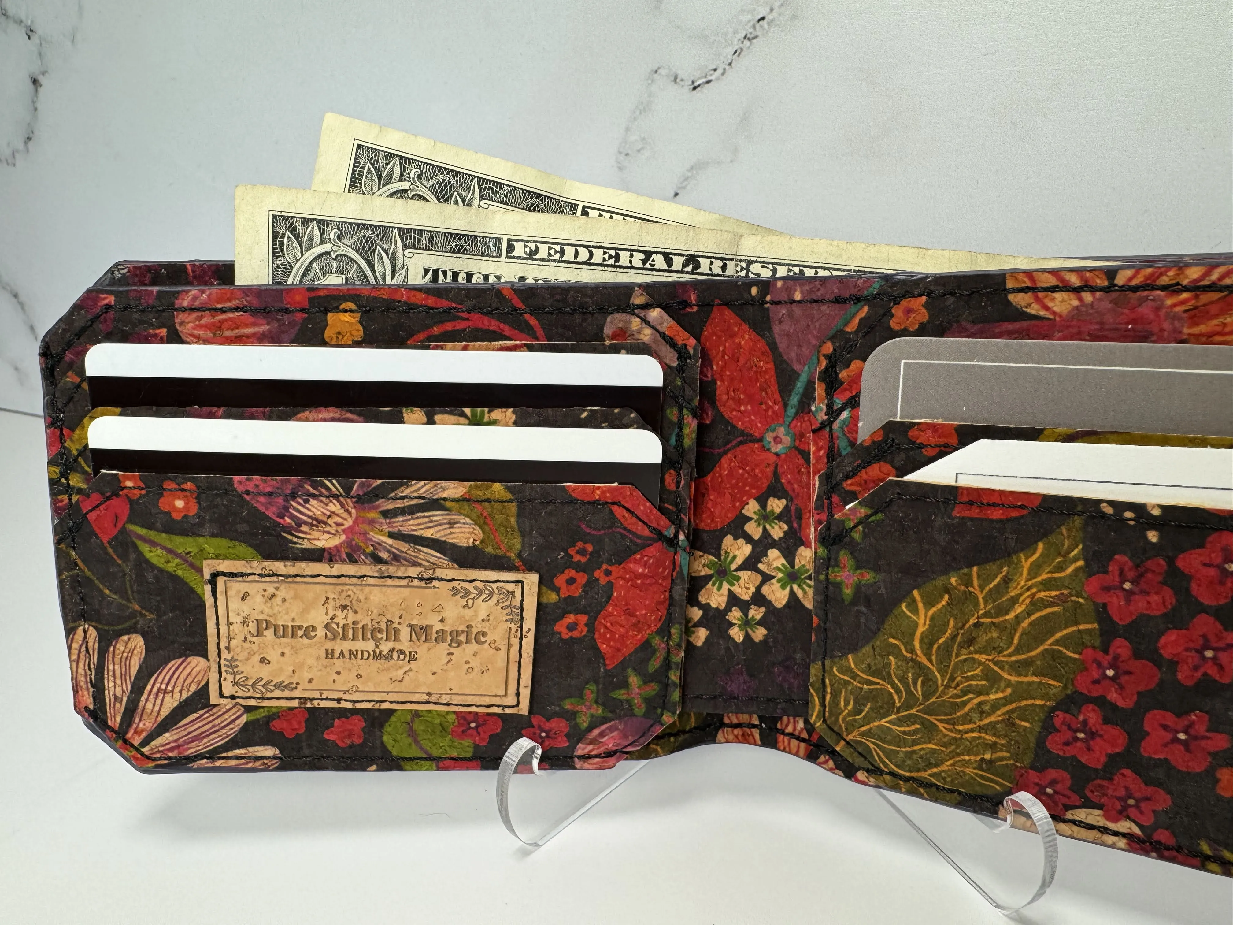 Paisley Floral Cork Bifold Wallet