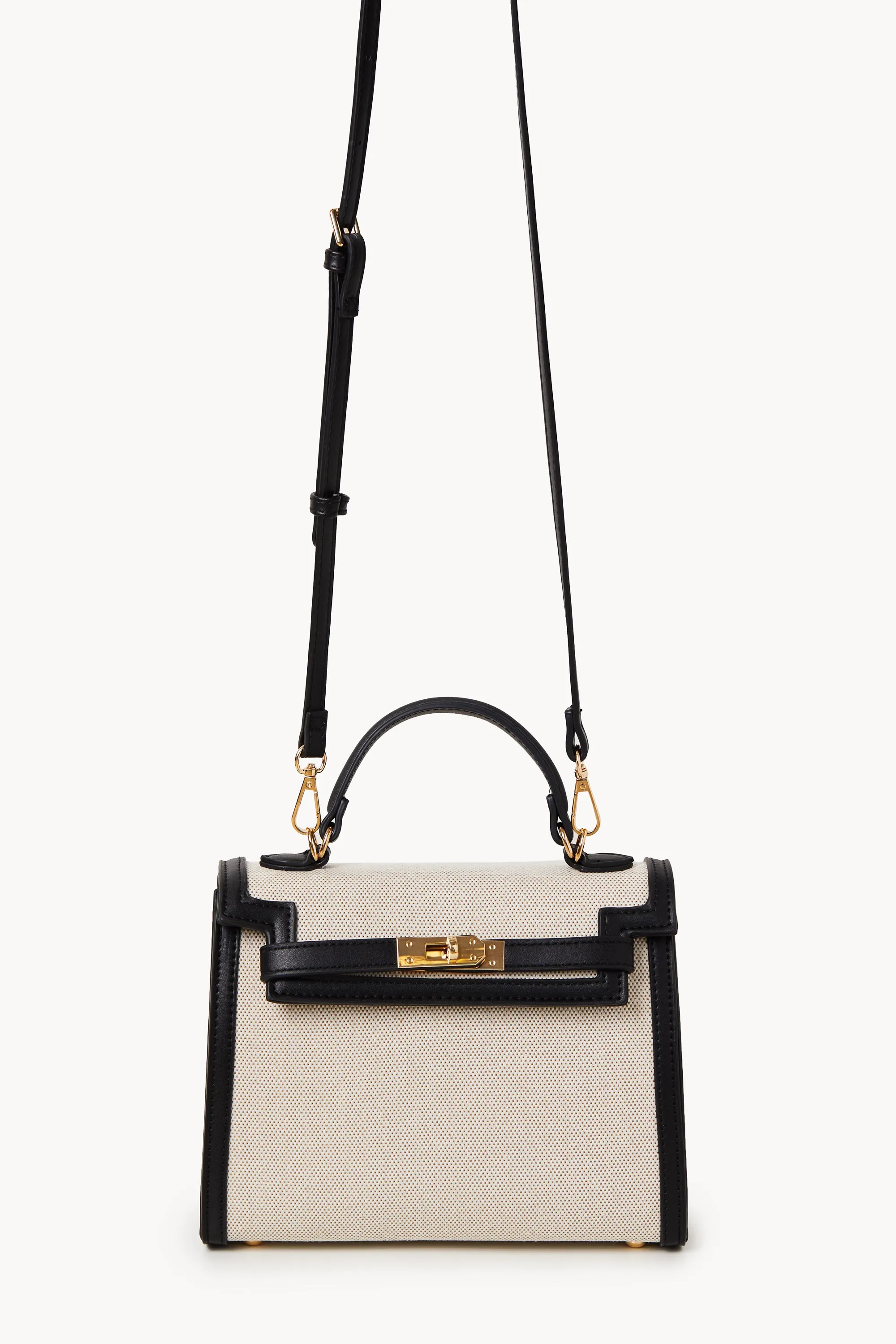Paolina Black and Ivory Purse