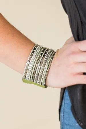 Paparazzi - Wham Bam Glam - Green Urban Bracelet