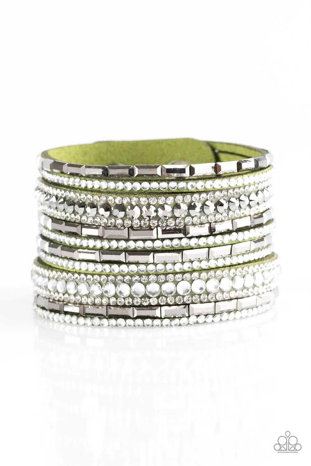 Paparazzi - Wham Bam Glam - Green Urban Bracelet