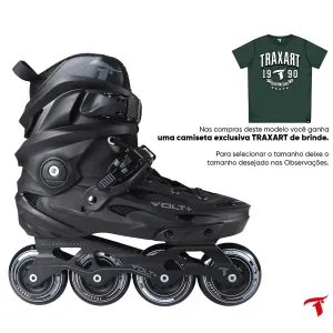 Patins Volt   2.0 Preto - 80mm ABEC-9