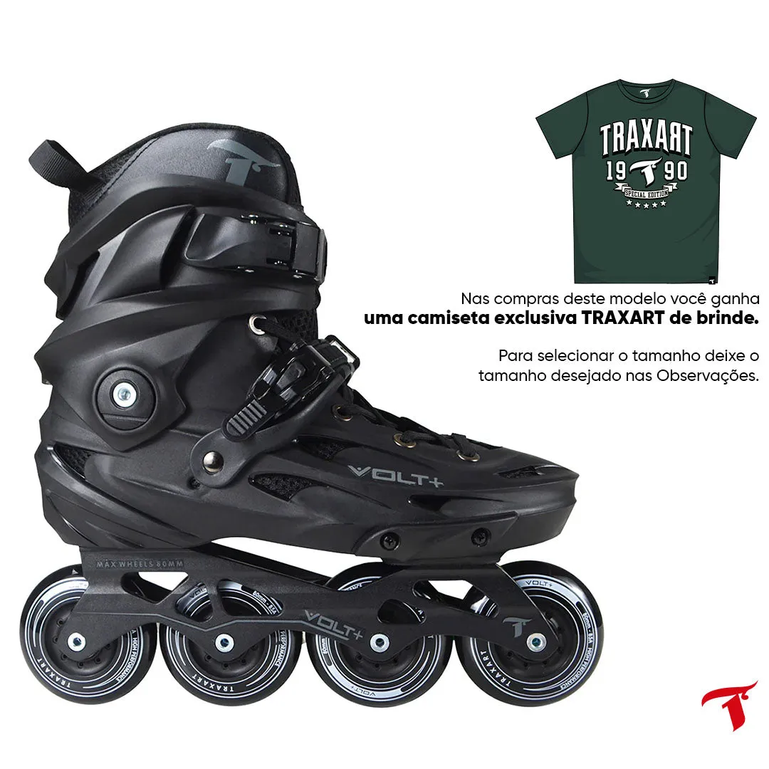 Patins Volt   2.0 Preto - 80mm ABEC-9