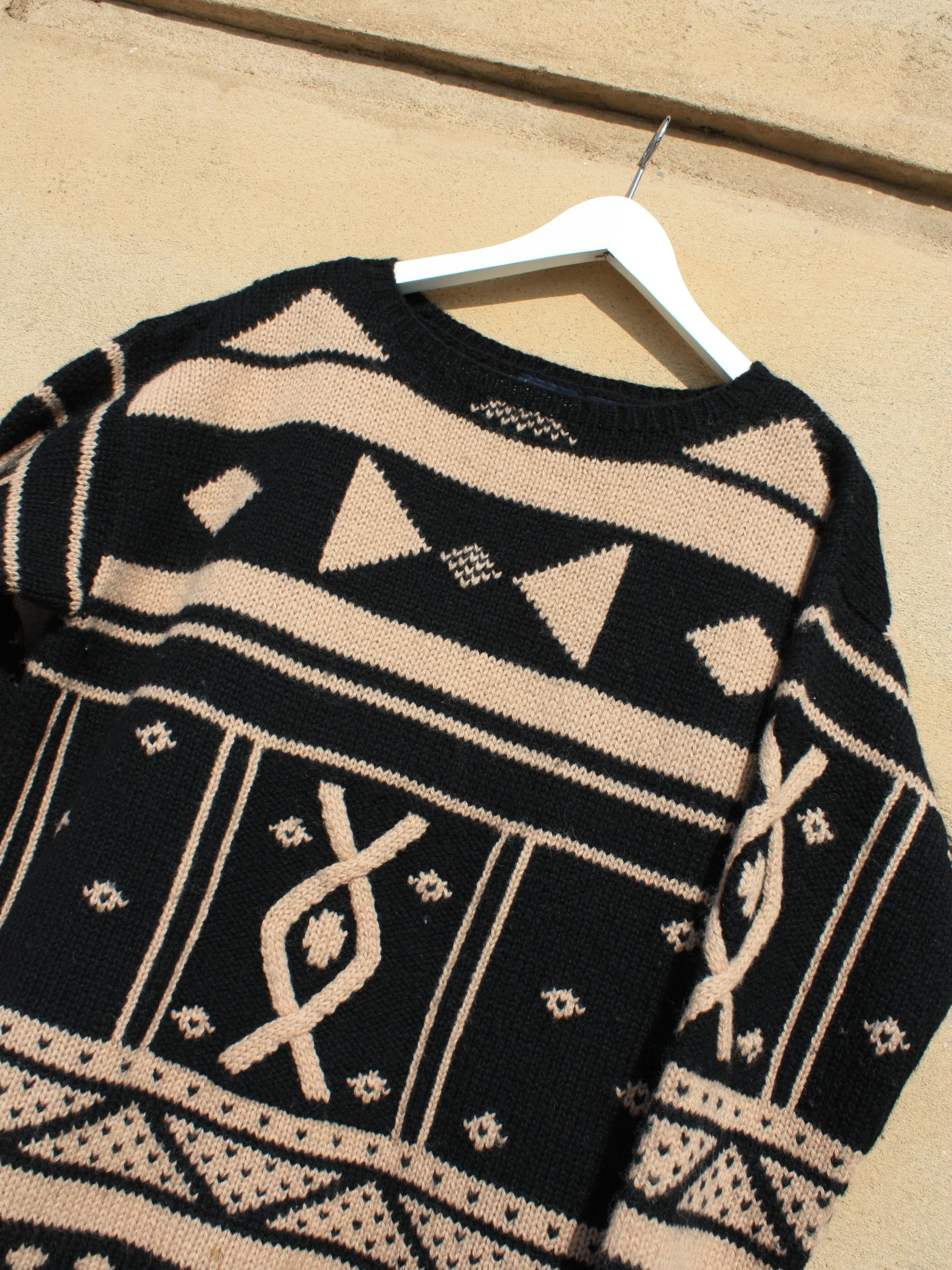 Patterned Wool Hand Knit