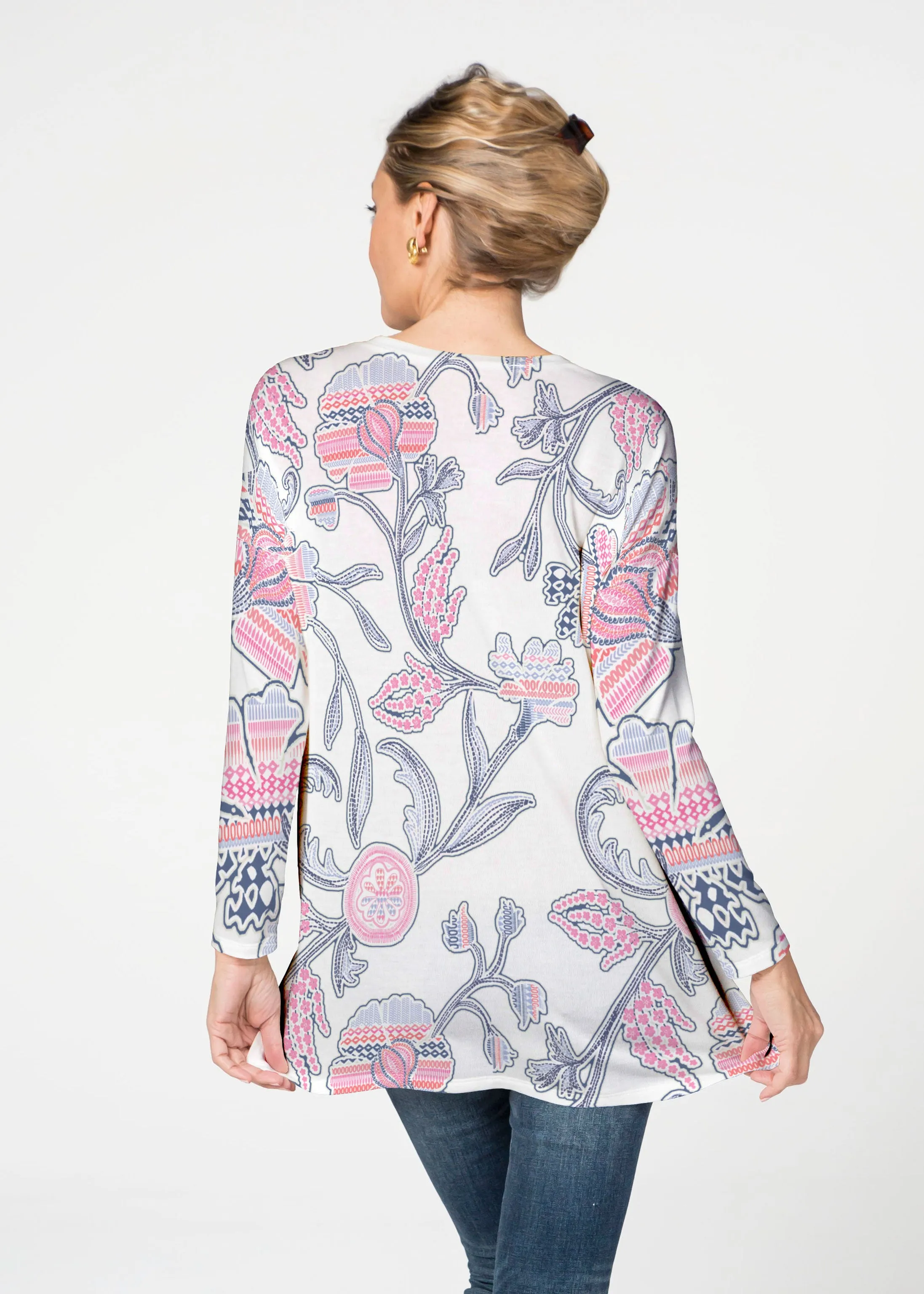 Patterns at Play Pink (7839) ~ Slouchy Butterknit Top