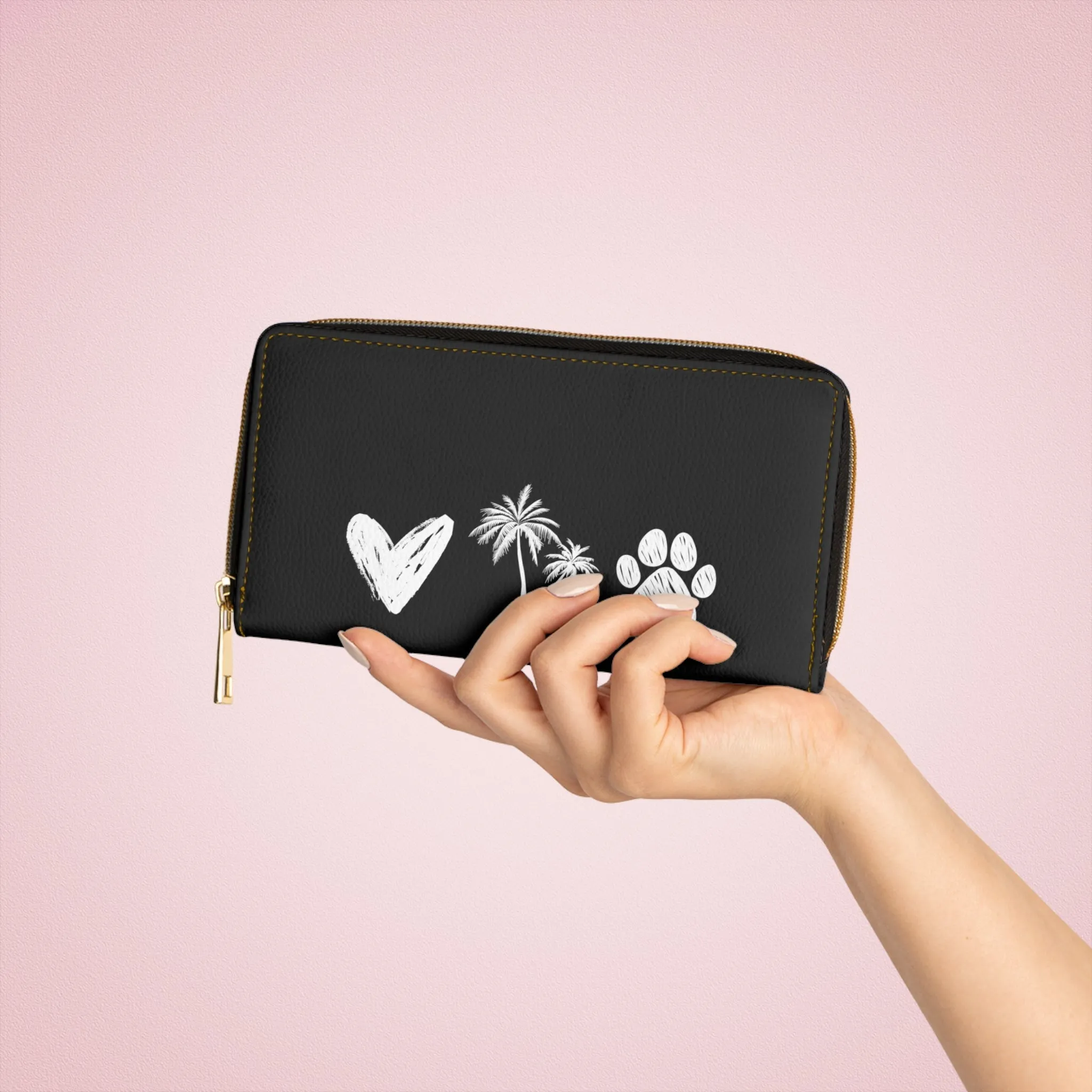 Paws & Palms Love Zipper Wallet