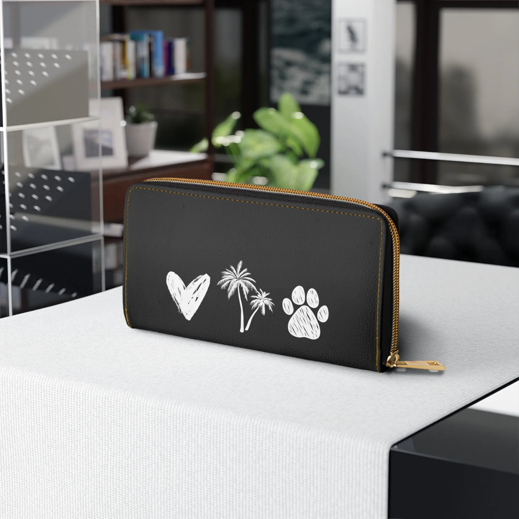 Paws & Palms Love Zipper Wallet