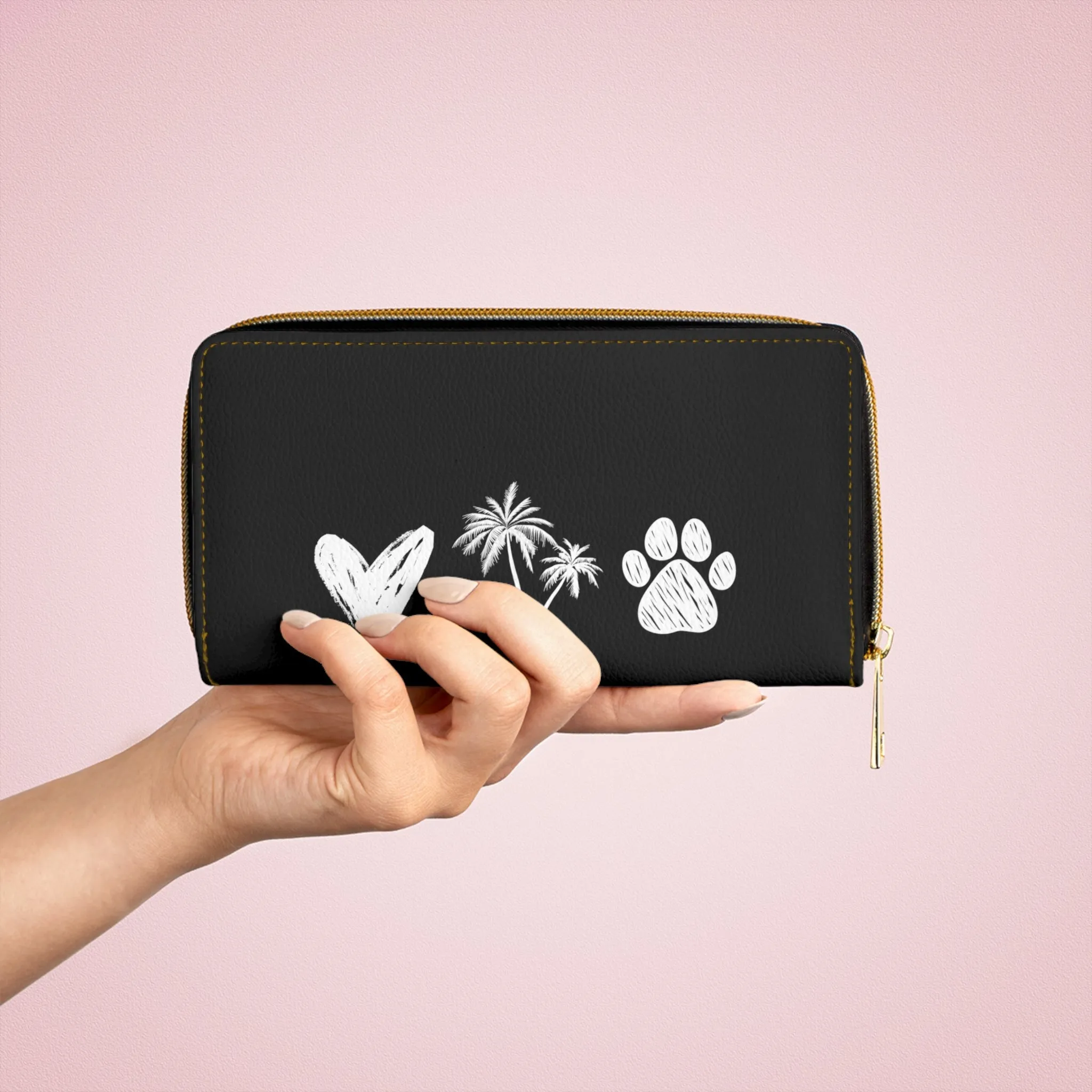 Paws & Palms Love Zipper Wallet