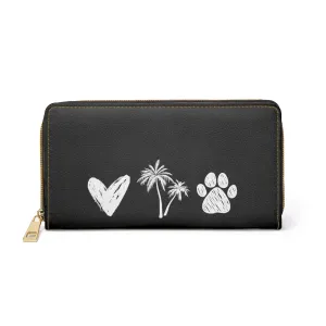 Paws & Palms Love Zipper Wallet
