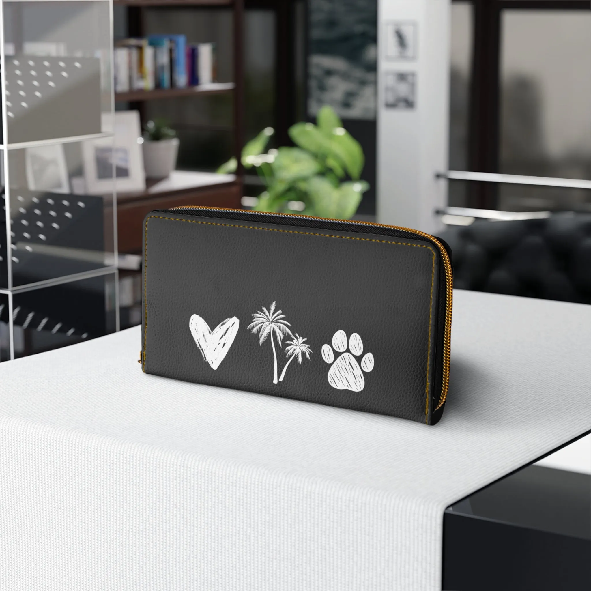 Paws & Palms Love Zipper Wallet