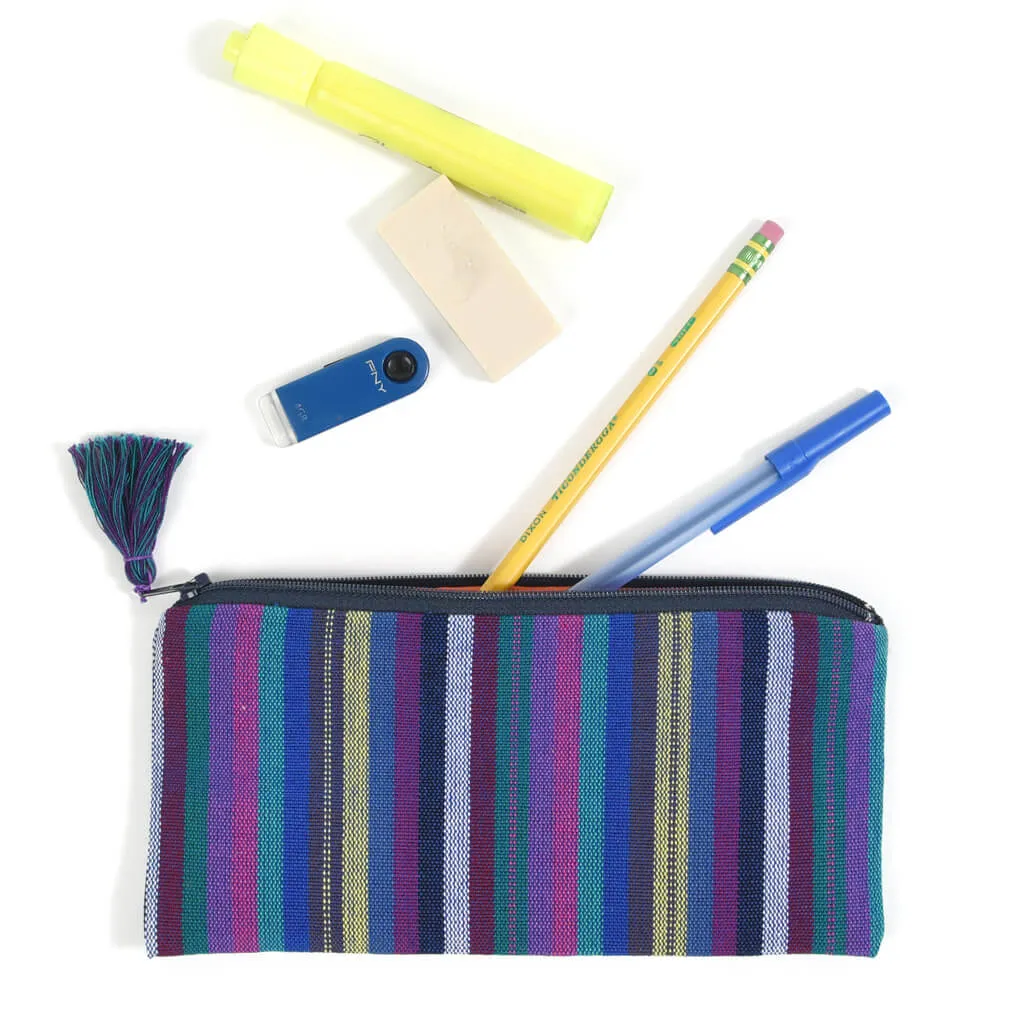 Pencil Case | Cobalt Stripe