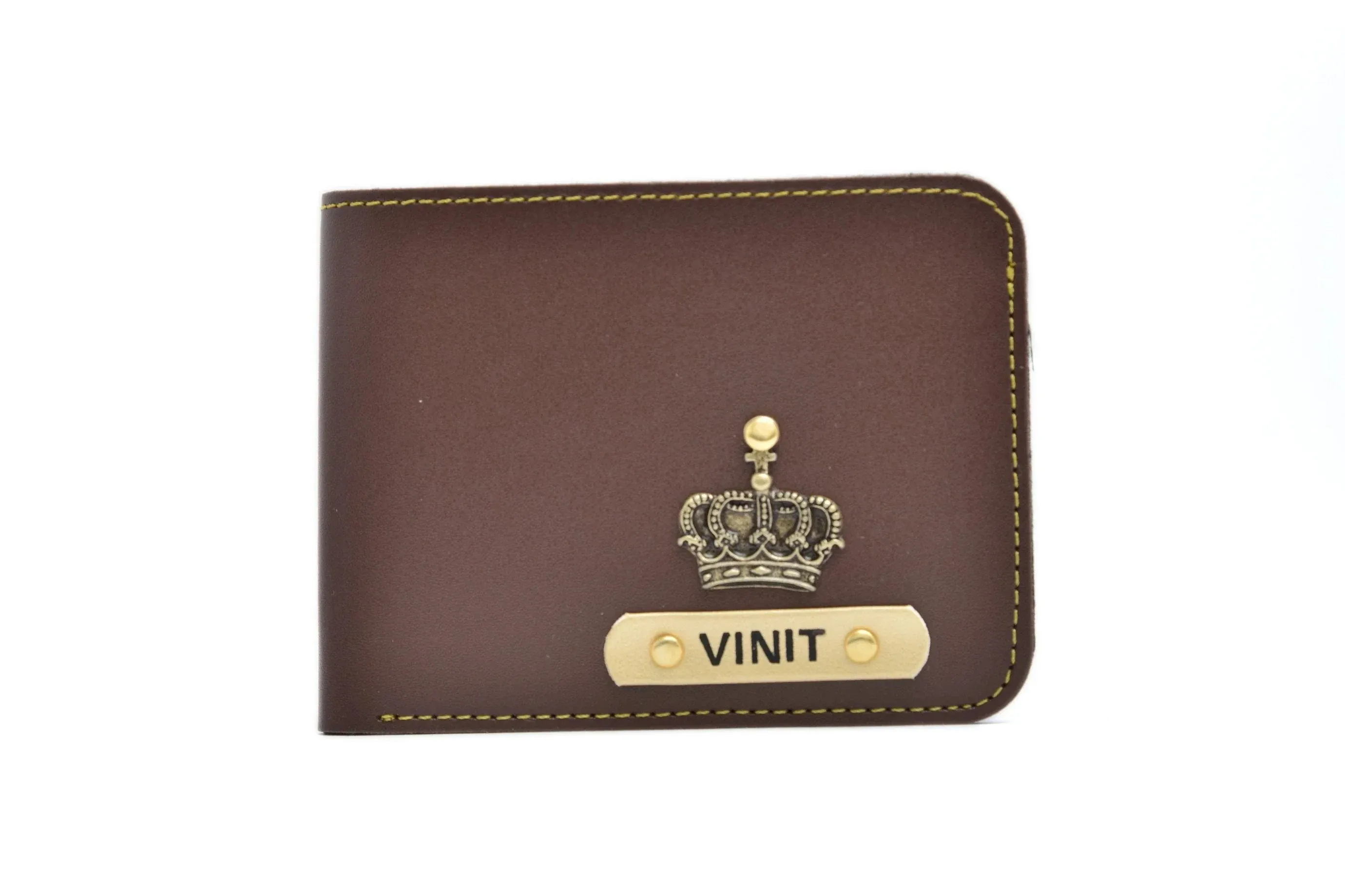 Personalized Couple's Combo : Premium Lady Wallet ( Product 1 )& Men's Wallet(Product 2) - Brown