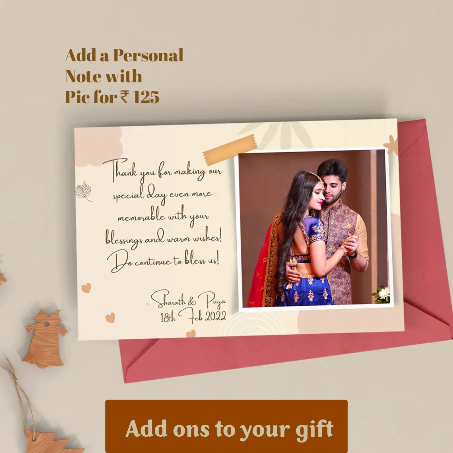 Personalized Couple's Combo : Premium Lady Wallet ( Product 1 )& Men's Wallet(Product 2) - Brown