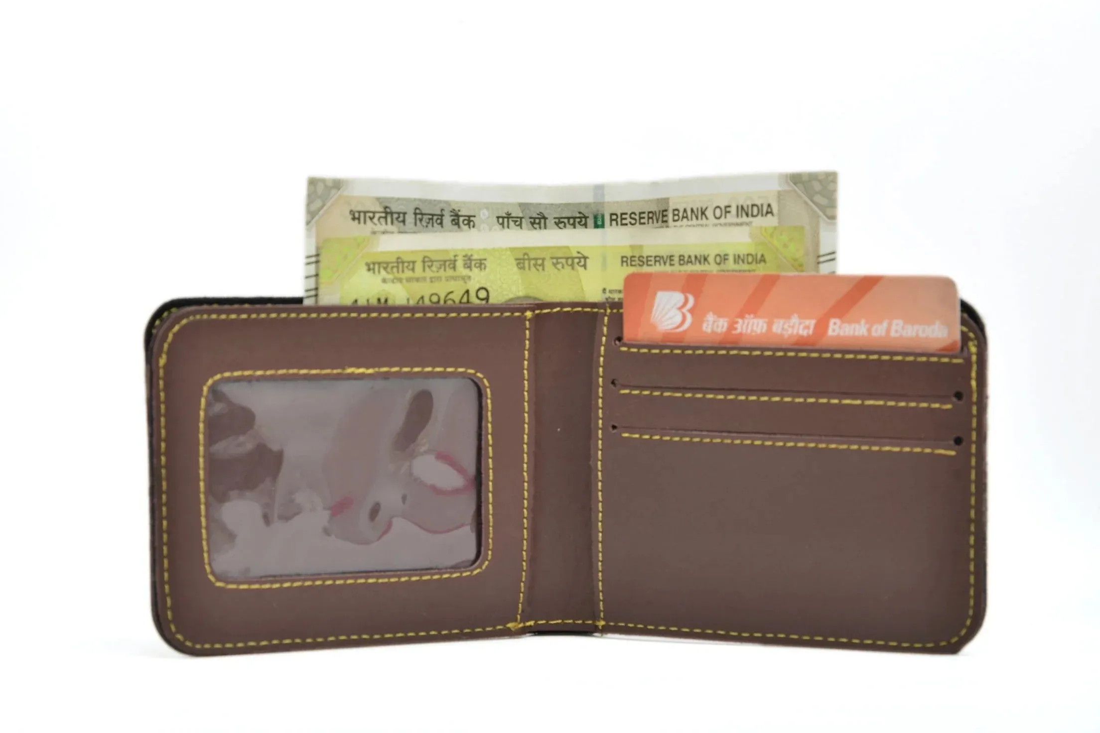 Personalized Couple's Combo : Premium Lady Wallet ( Product 1 )& Men's Wallet(Product 2) - Brown