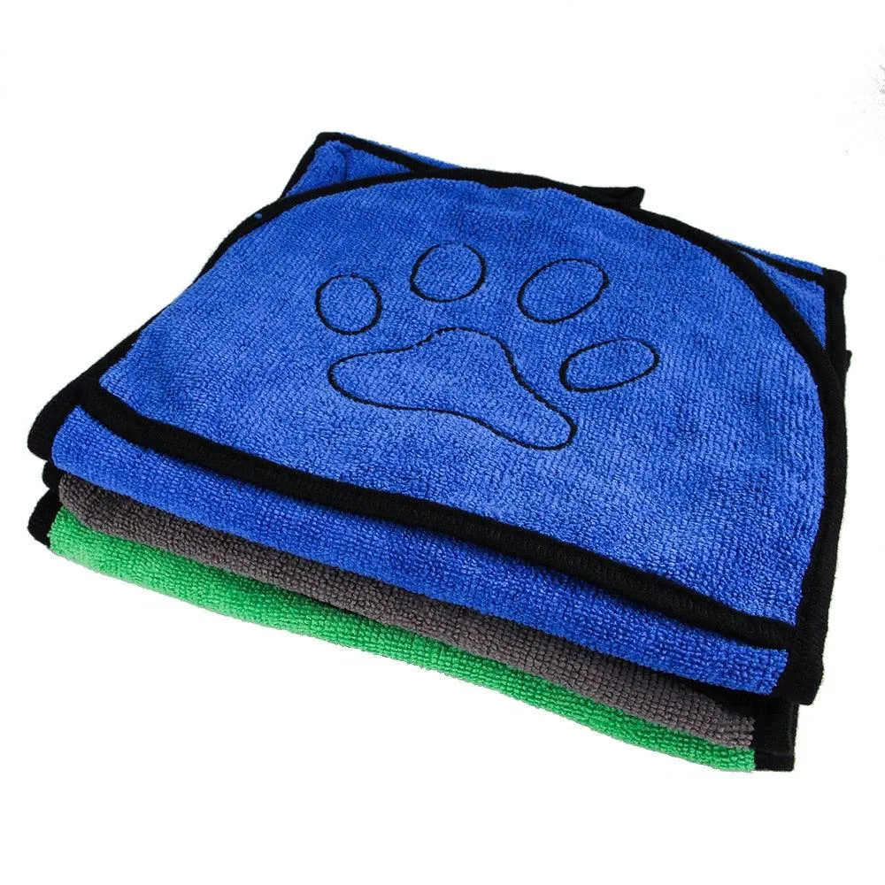 Pet Towel With Pockets | Microfiber Ultra-Absorbent