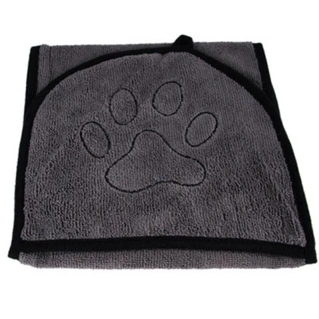 Pet Towel With Pockets | Microfiber Ultra-Absorbent