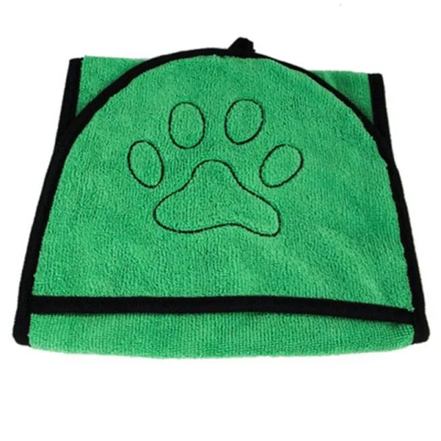 Pet Towel With Pockets | Microfiber Ultra-Absorbent