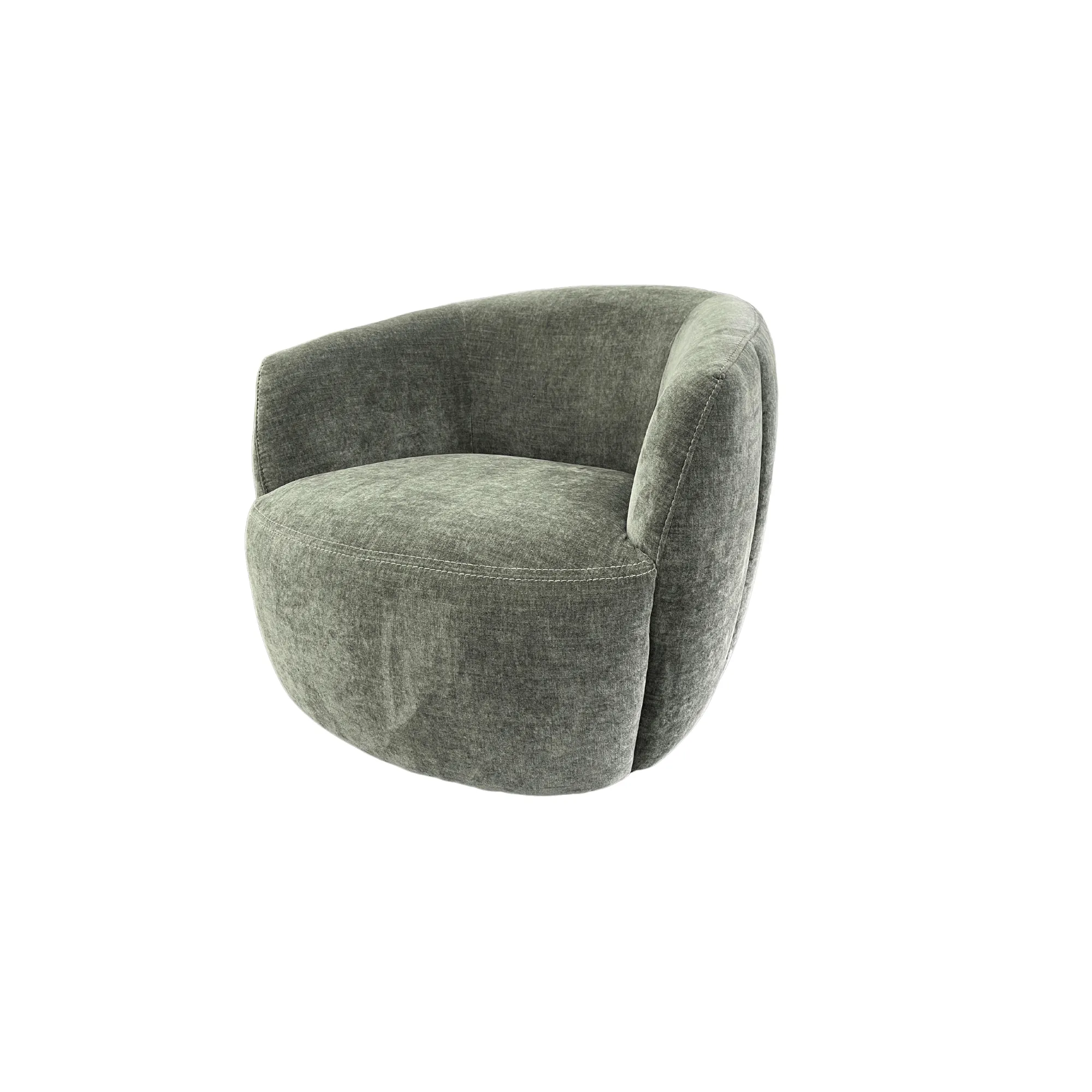Petal Occasional Swivel Chair - Urban Sofa - Ansell Forrest Green Fabric