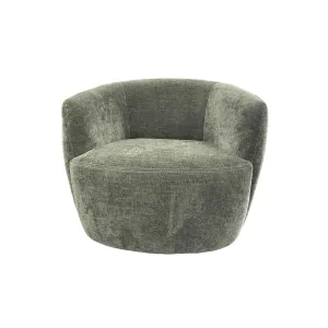 Petal Occasional Swivel Chair - Urban Sofa - Ansell Forrest Green Fabric