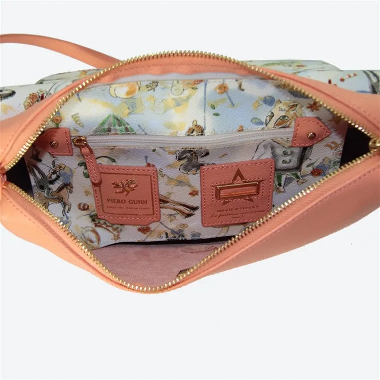Piero Guidi Cherie Leather - 10 x 8 x 4 in. Apricot Messenger