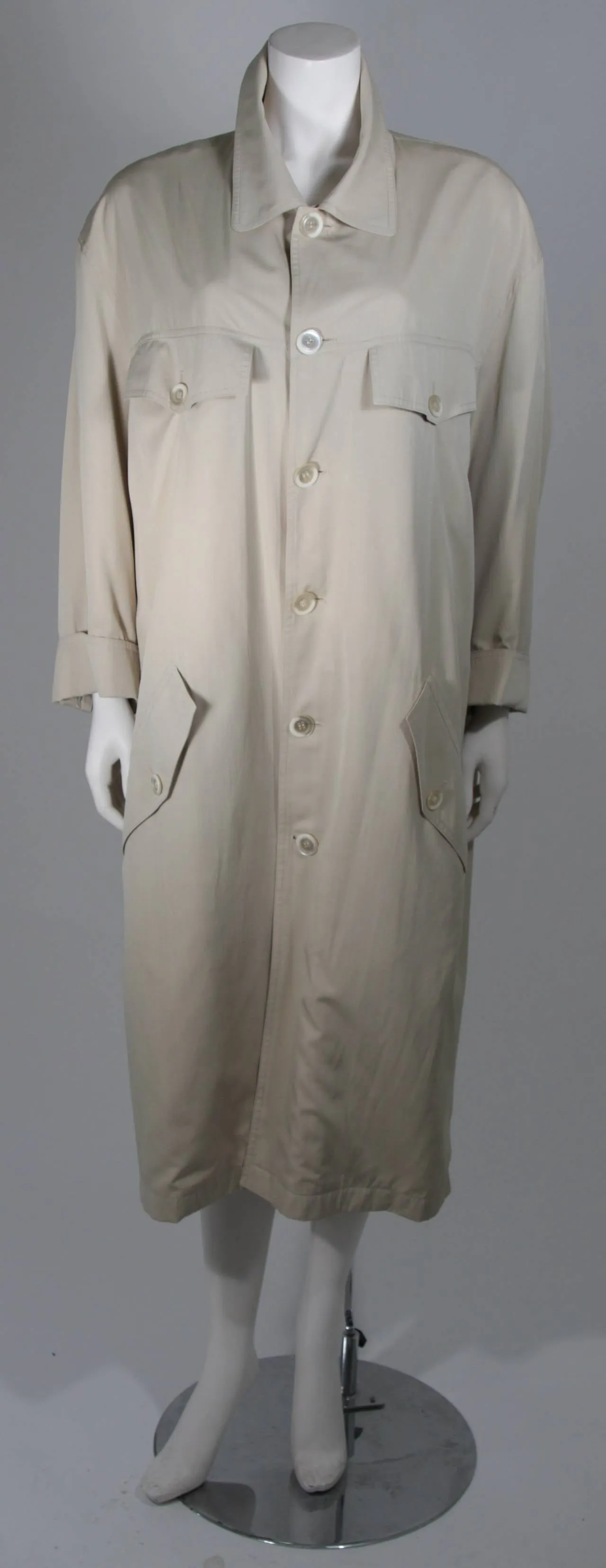 PIERRE BALMAIN Vintage Oversized Khaki Coat