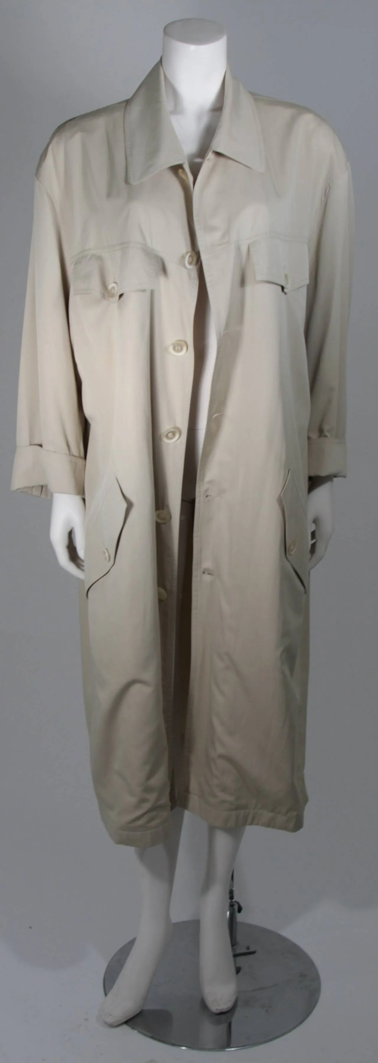 PIERRE BALMAIN Vintage Oversized Khaki Coat