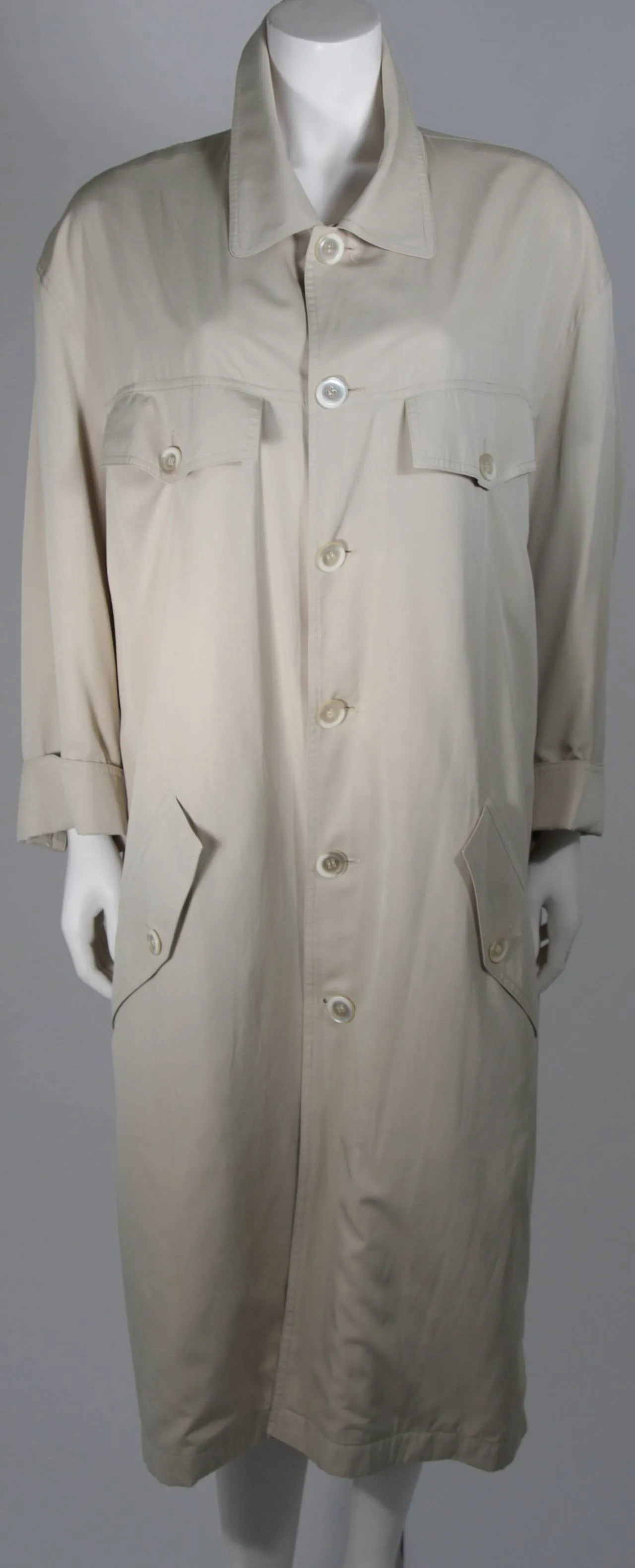 PIERRE BALMAIN Vintage Oversized Khaki Coat