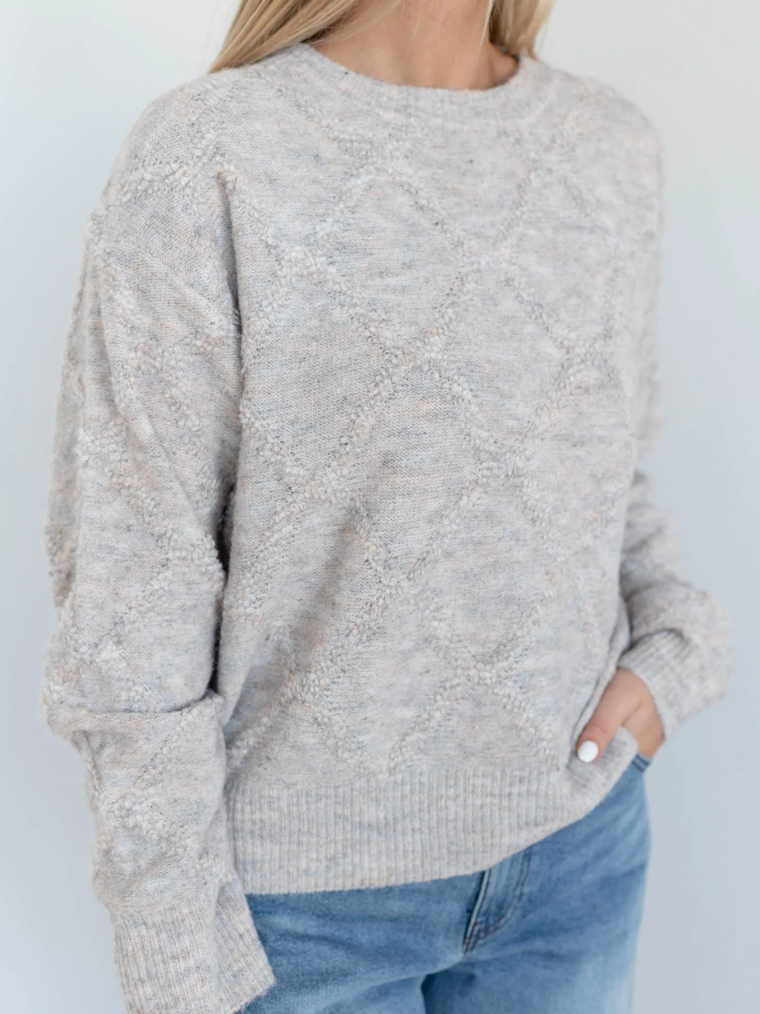 PINCH Argyle Pattern Sweater Top