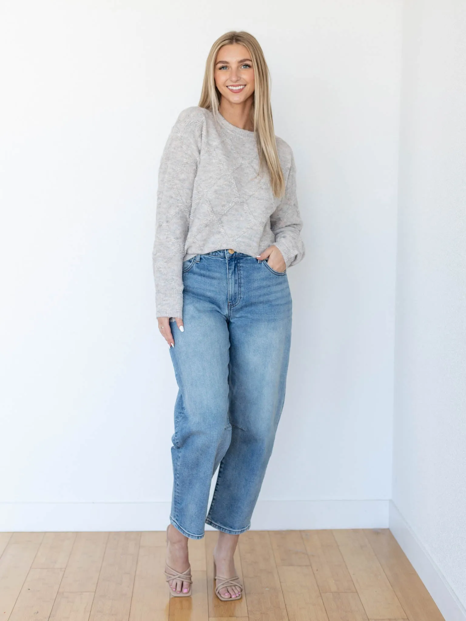 PINCH Argyle Pattern Sweater Top