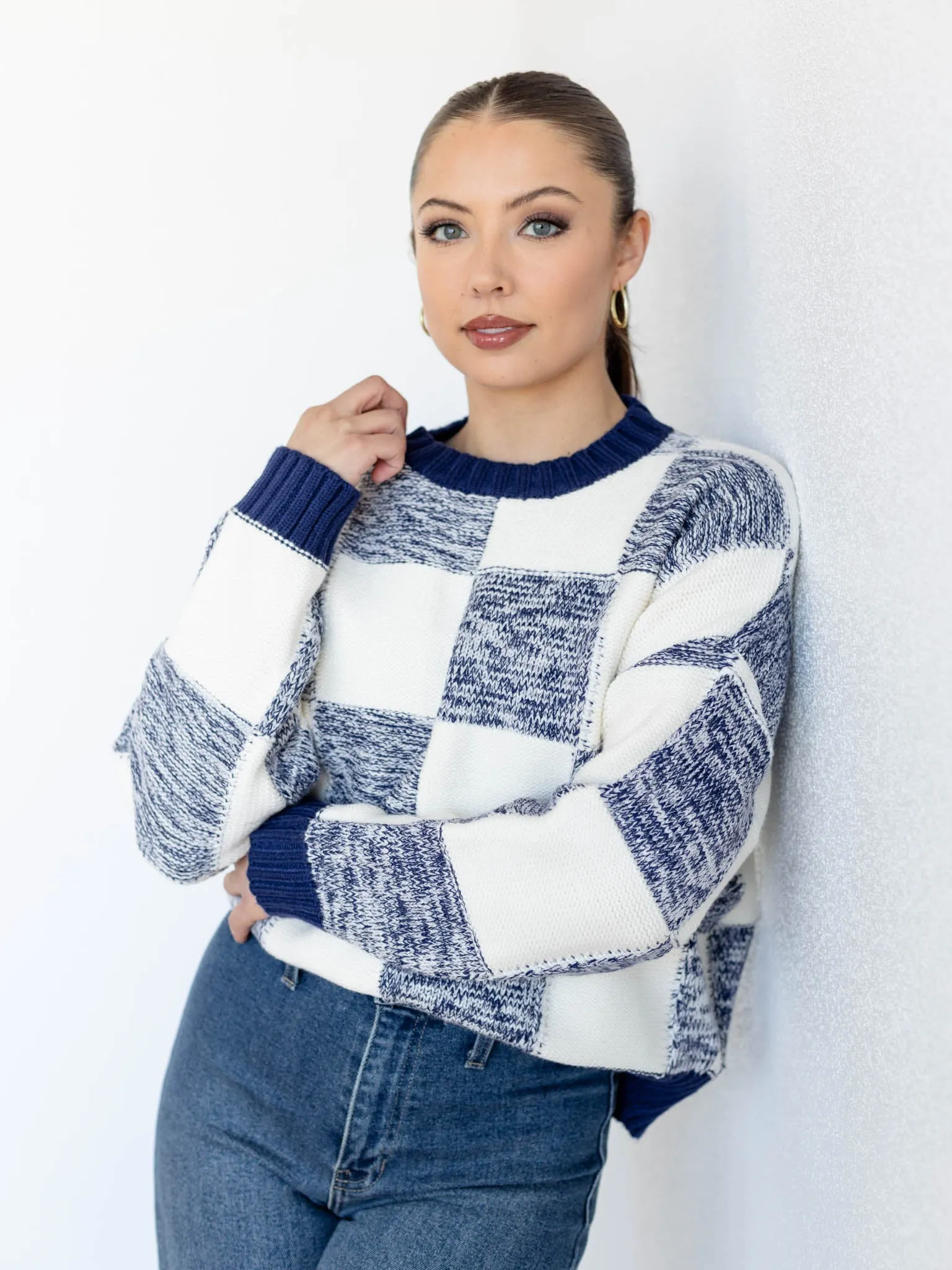 PINCH Check Pullover Sweater