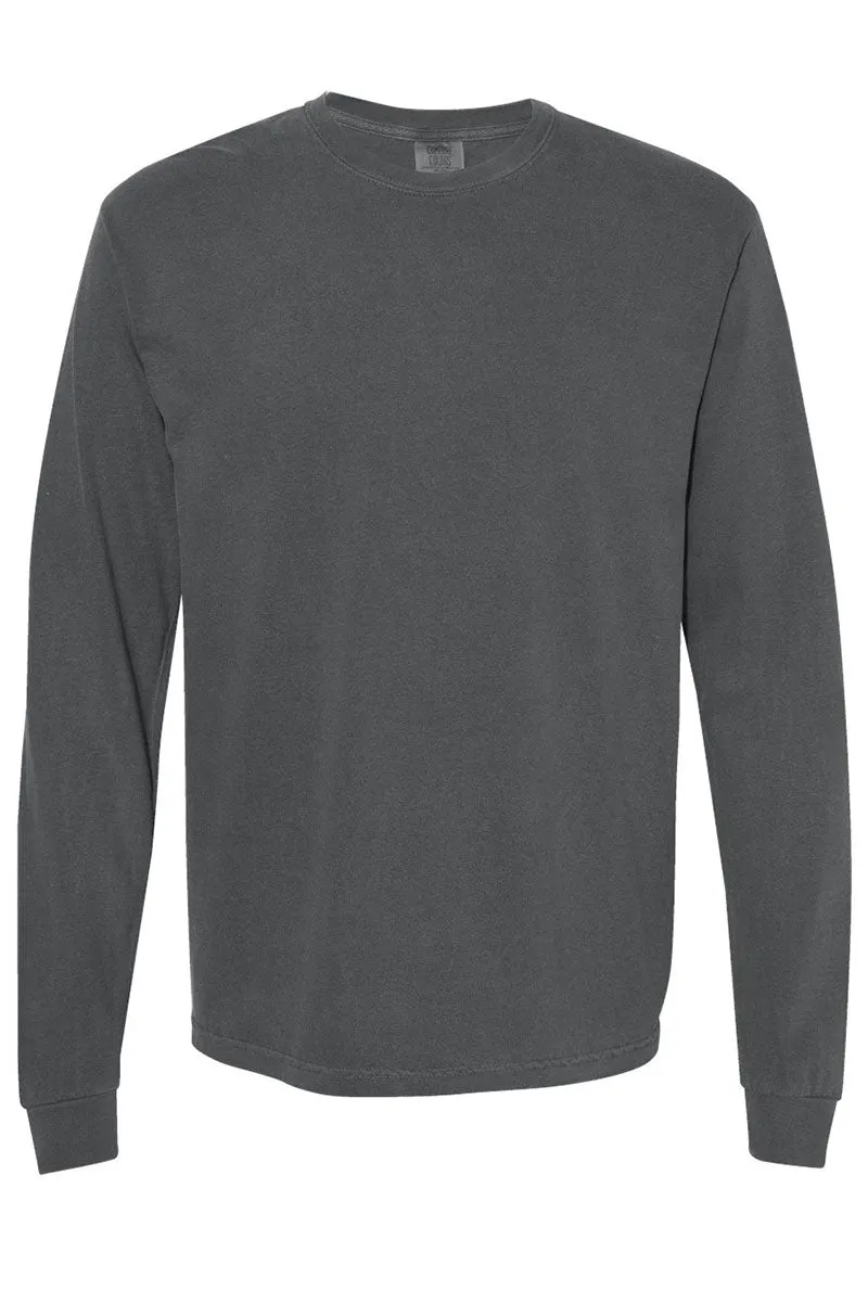 Pink Church Come Let Us Adore Him Comfort Colors Heavyweight Long Sleeve T-Shirt