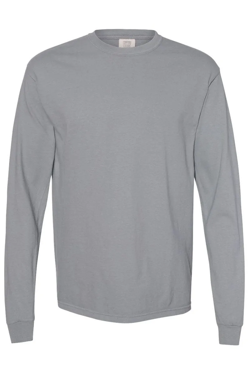 Pink Church Come Let Us Adore Him Comfort Colors Heavyweight Long Sleeve T-Shirt